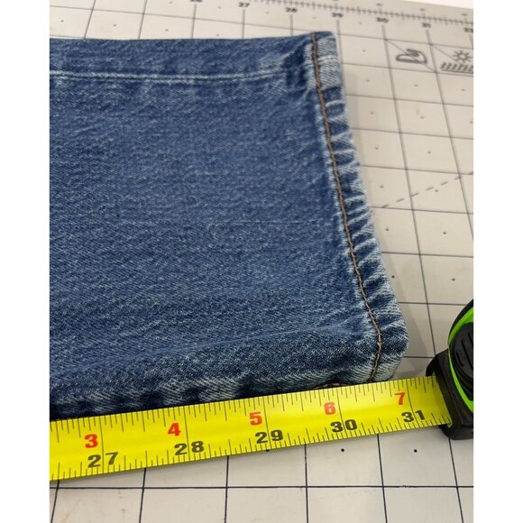 Levis 501 Original Fit Button Fly Men's Jeans W33 L34 Faded Distressed Denim - Picture 7 of 13